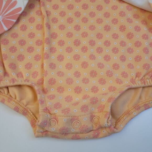 Carter’s Baby Girls Romper Dress 24M Floral Tropical Teddy One Piece Outfit - Picture 3 of 6